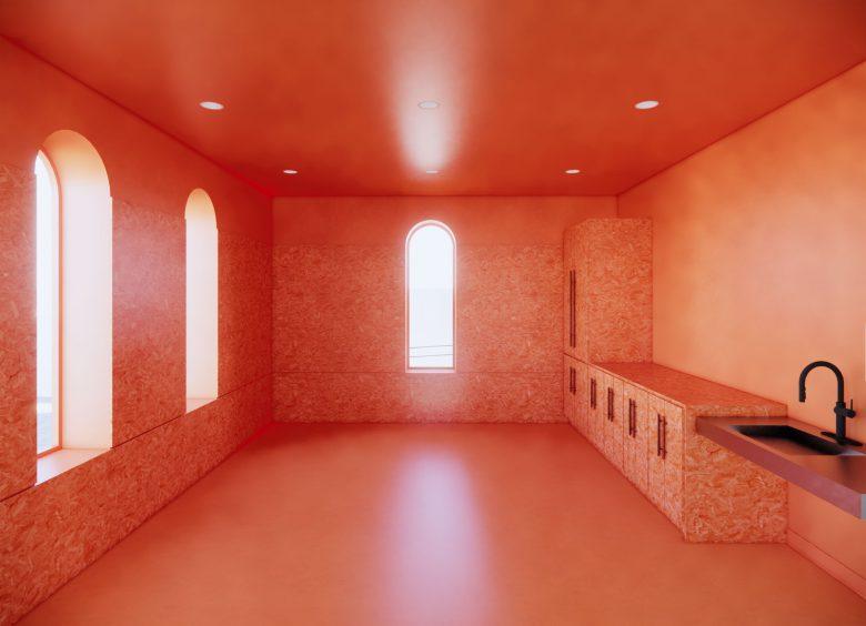Digital render of the Freedom Room.